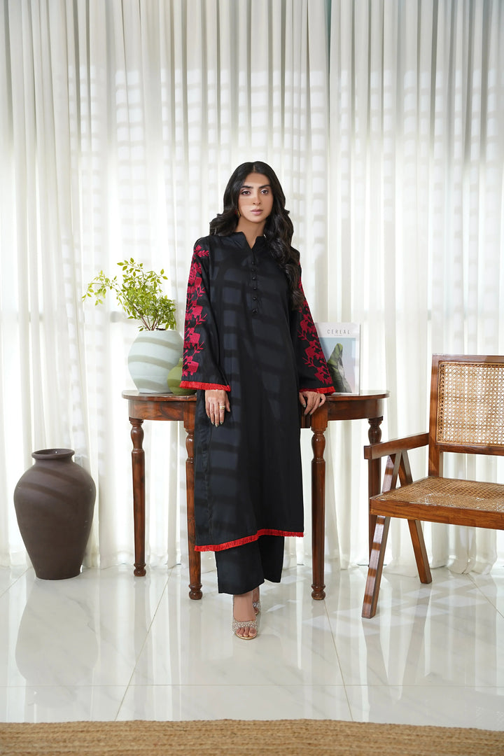 Dhaga Women Pret Embroidered 2 Piece Premium Cotton Rija SS25DSE110 - Summer Collection