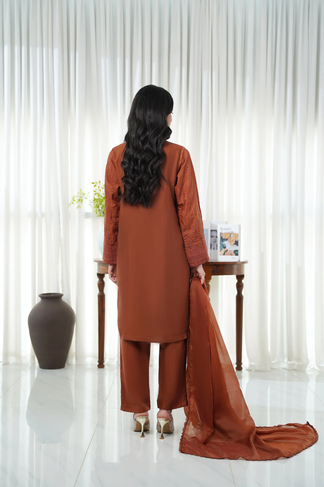 Dhaga Women Pret Embroidered 2 Piece Chikankari Amal SS25DSEAMAL - Summer Collection