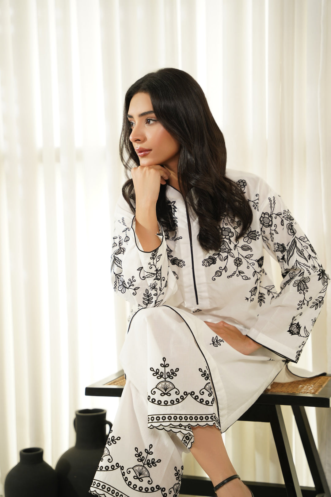 Dhaga Women Pret Embroidered 2 Piece cotton Lumi SS25DSE115 - Summer Collection