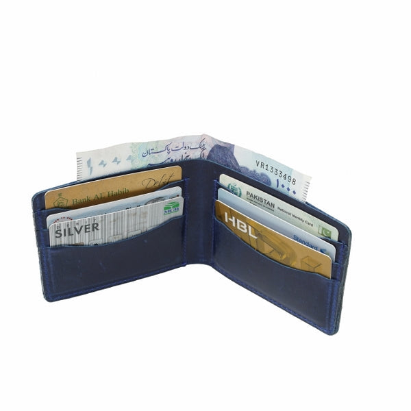 Vintage by Jild Mens Genuine Vintage Leather Wallet-BLUE BERRY S1 - Wallets Collection