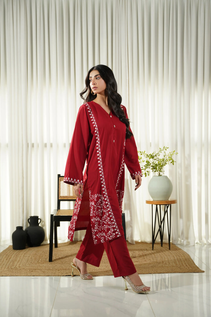 Dhaga Women Pret Embroidered 2 Piece cotton Ayzel SS25DSE108 - Summer Collection