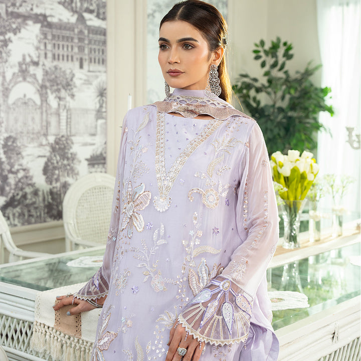 Zebtan Women Unstitched Embroidered Chiffon 3 Piece Suit ZM-06 Festive Collection