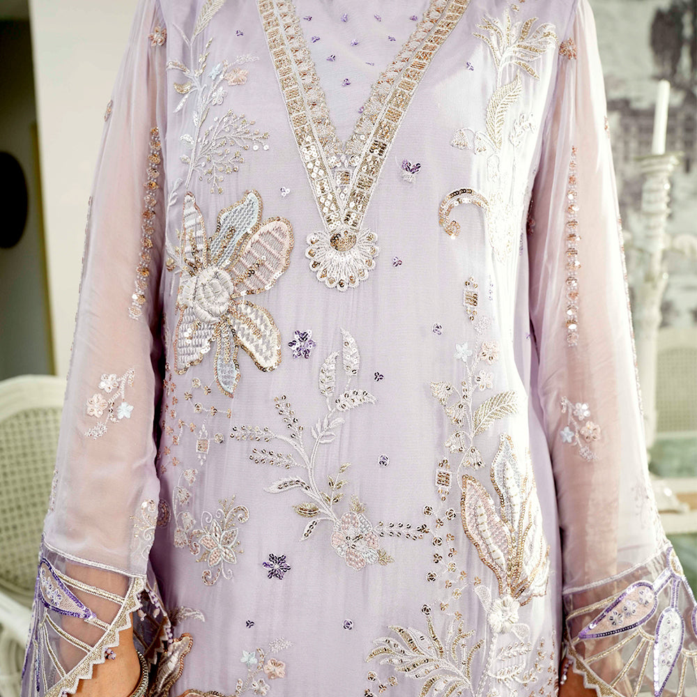 Zebtan Women Unstitched Embroidered Chiffon 3 Piece Suit ZM-06 Festive Collection