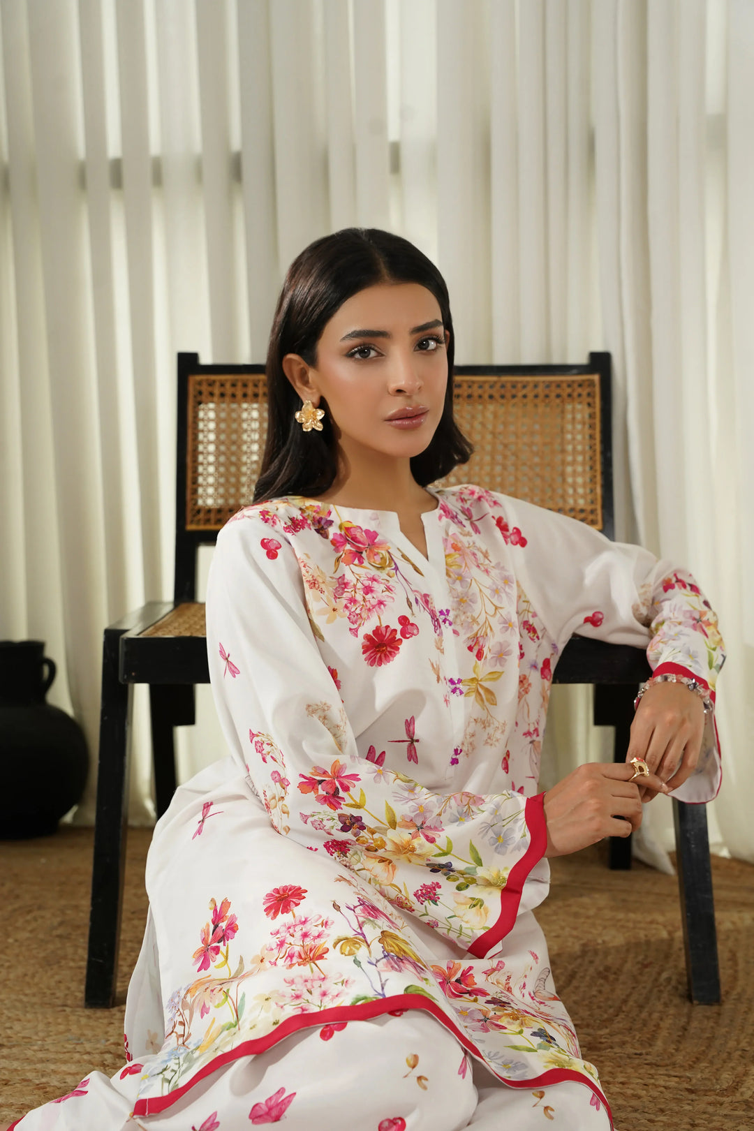 Dhaga Women Pret Printed 2 Piece poly cambric Fiora SS25DSP301 - Summer Collection