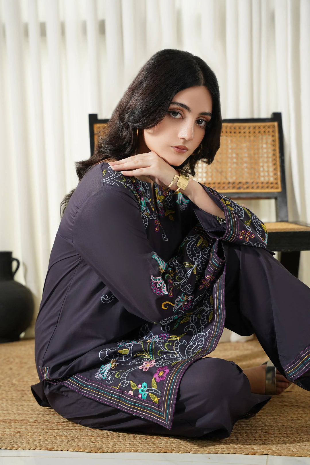 Dhaga Women Pret Embroidered 2 Piece cotton Kaif SS25DSEkaif - Summer Collection