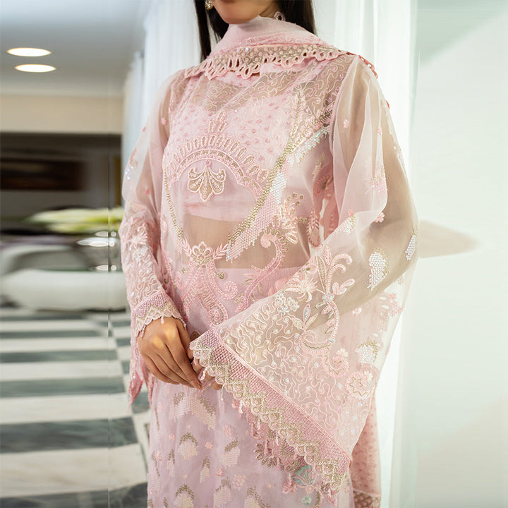 Zebtan Women Unstitched Embroidered Chiffon 3 Piece Suit ZM-04 Festive Collection