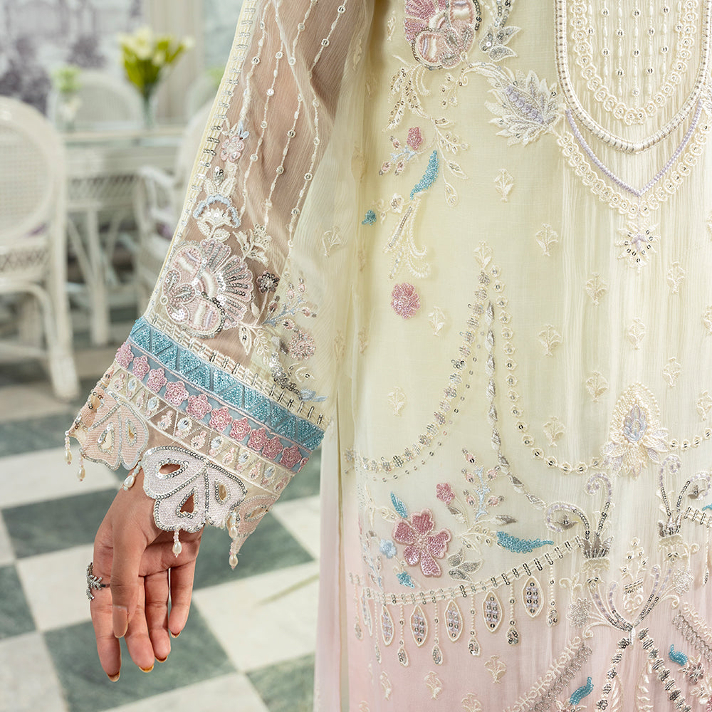 Zebtan Women Unstitched Embroidered Chiffon 3 Piece Suit ZM-01 Festive Collection