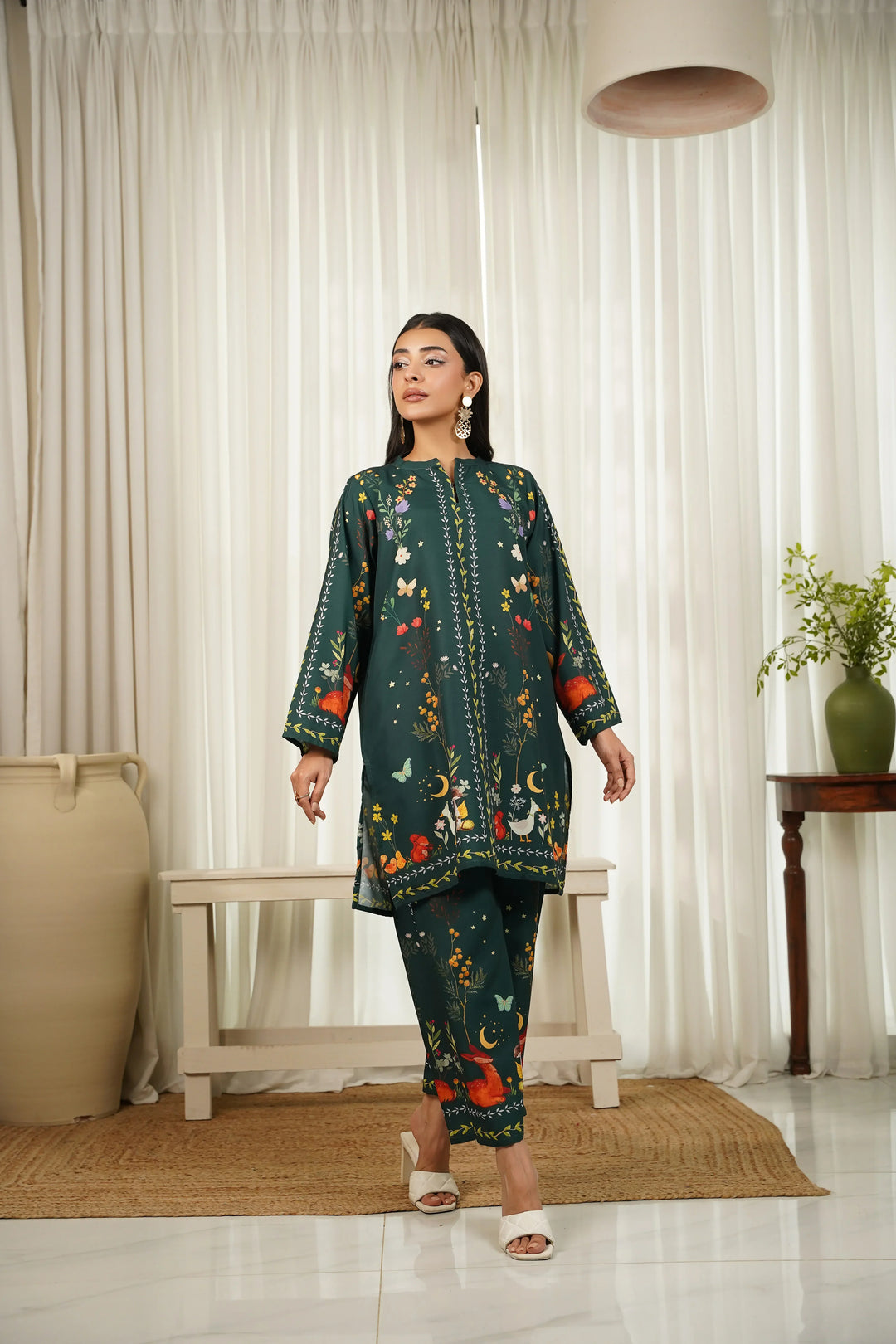 Dhaga Women Pret Printed 2 Piece Soft Crepe Jade SS25DSP311 - Summer Collection