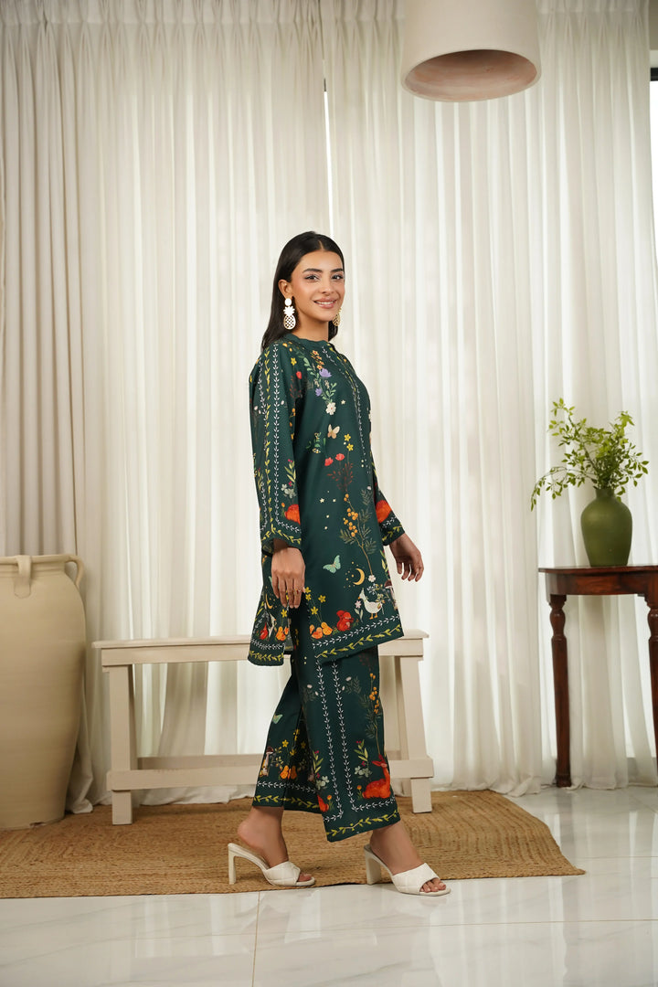 Dhaga Women Pret Printed 2 Piece Soft Crepe Jade SS25DSP311 - Summer Collection