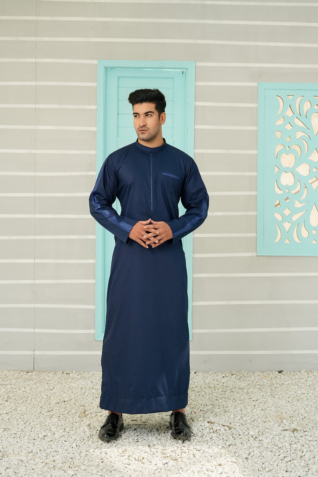 Royal Arabic Jubba by Edge Republic Mens RTW Solids Cotton Viscose 2 Piece Suit JB 017 Festive Collection