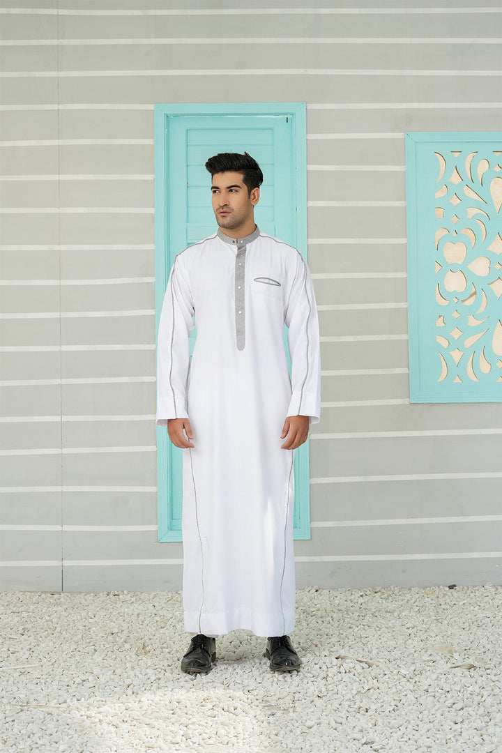 Royal Arabic Jubba by Edge Republic Mens RTW Solids Cotton Viscose 2 Piece Suit JB 016 Festive Collection