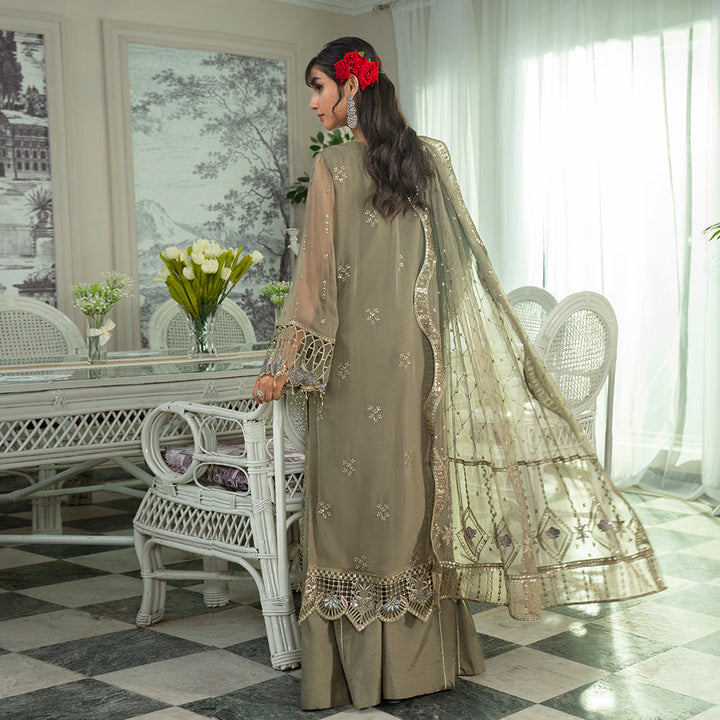 Zebtan Women Unstitched Embroidered Chiffon 3 Piece Suit ZM-07 Festive Collection
