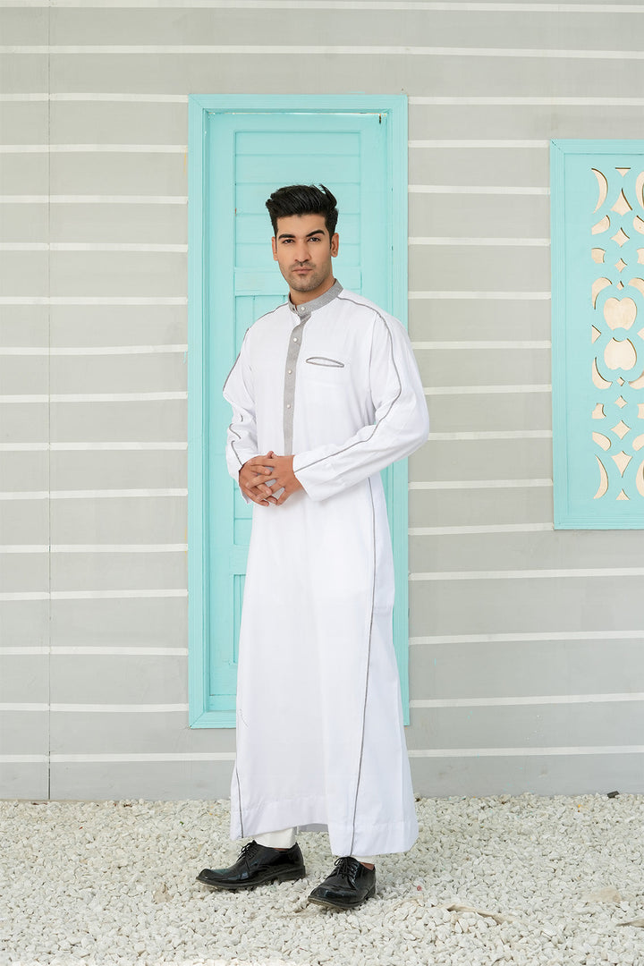 Royal Arabic Jubba by Edge Republic Mens RTW Solids Cotton Viscose 2 Piece Suit JB 016 Festive Collection