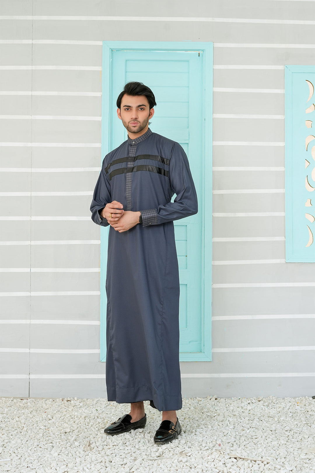 Royal Arabic Jubba by Edge Republic Mens RTW Solids Cotton Viscose 2 Piece Suit JB 015 Festive Collection