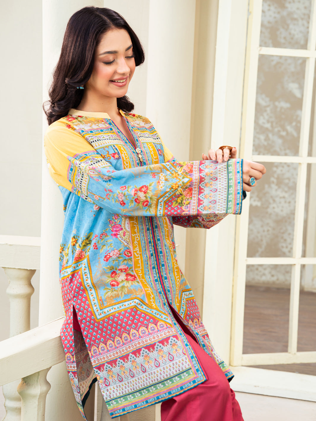 TNG Women Luxury Pret Printed Cambric 2 Piece Suit Samaa Multi - Casual Collection