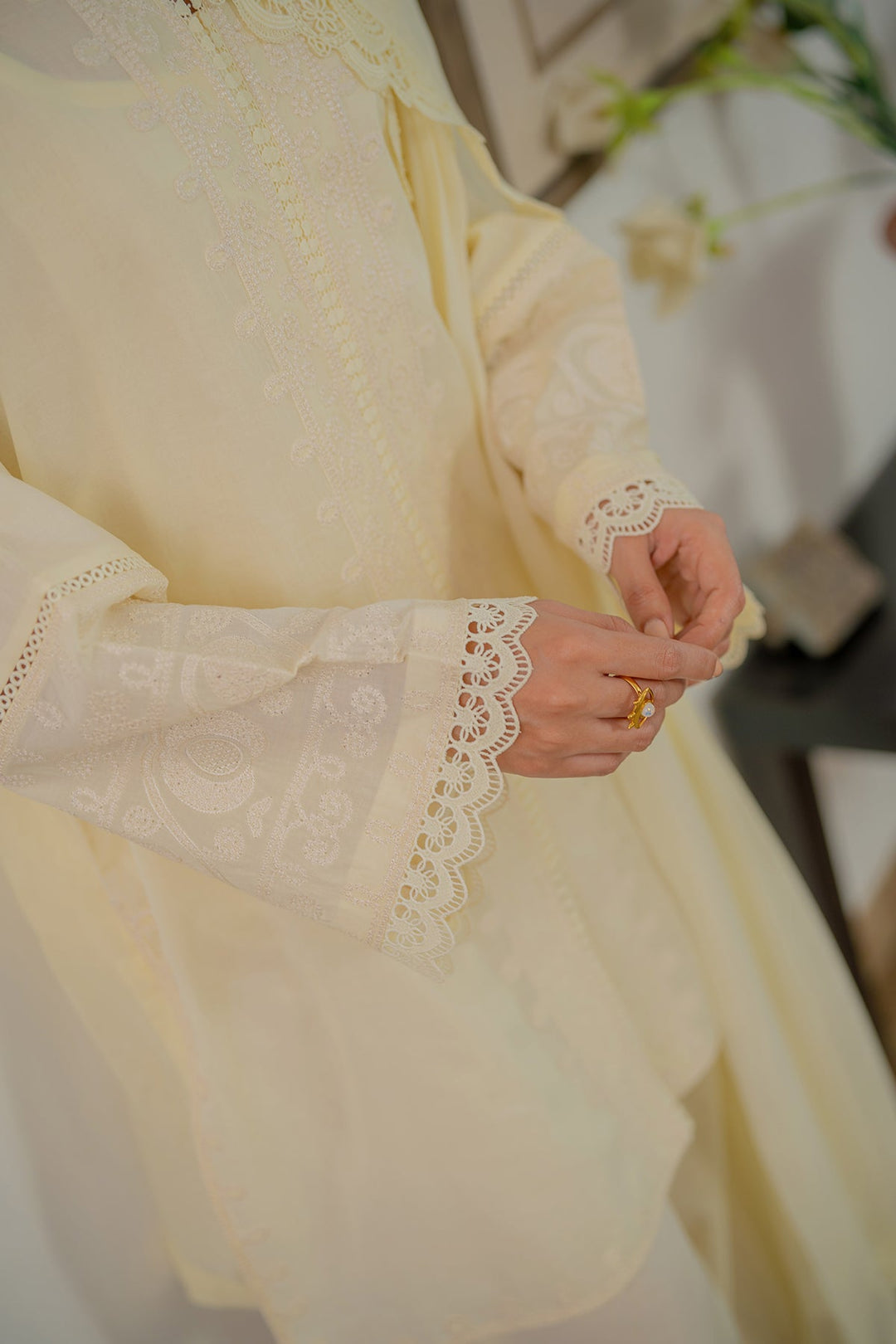 Sahar Women RTW Chikankari Embroidered Lawn 2 Piece Suit Pearl Poise - Festive Collection
