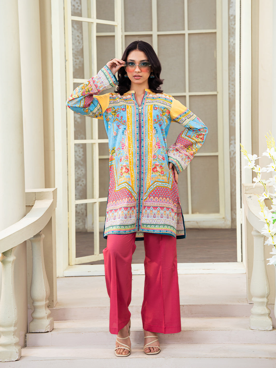 TNG Women Luxury Pret Printed Cambric 2 Piece Suit Samaa Multi - Casual Collection