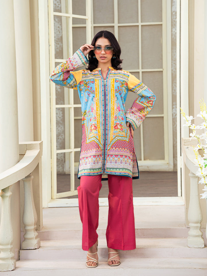TNG Women Luxury Pret Printed Cambric 2 Piece Suit Samaa Multi - Casual Collection
