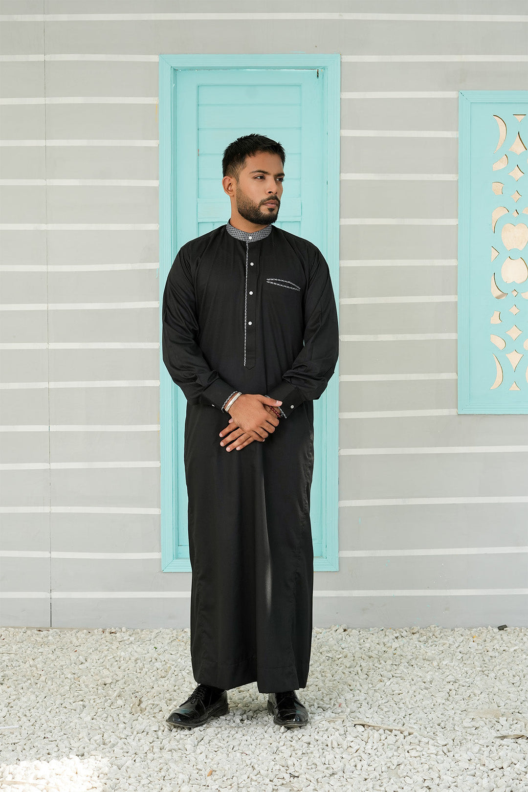 Royal Arabic Jubba by Edge Republic Mens RTW Solids Cotton Viscose 2 Piece Suit JB 014 Festive Collection
