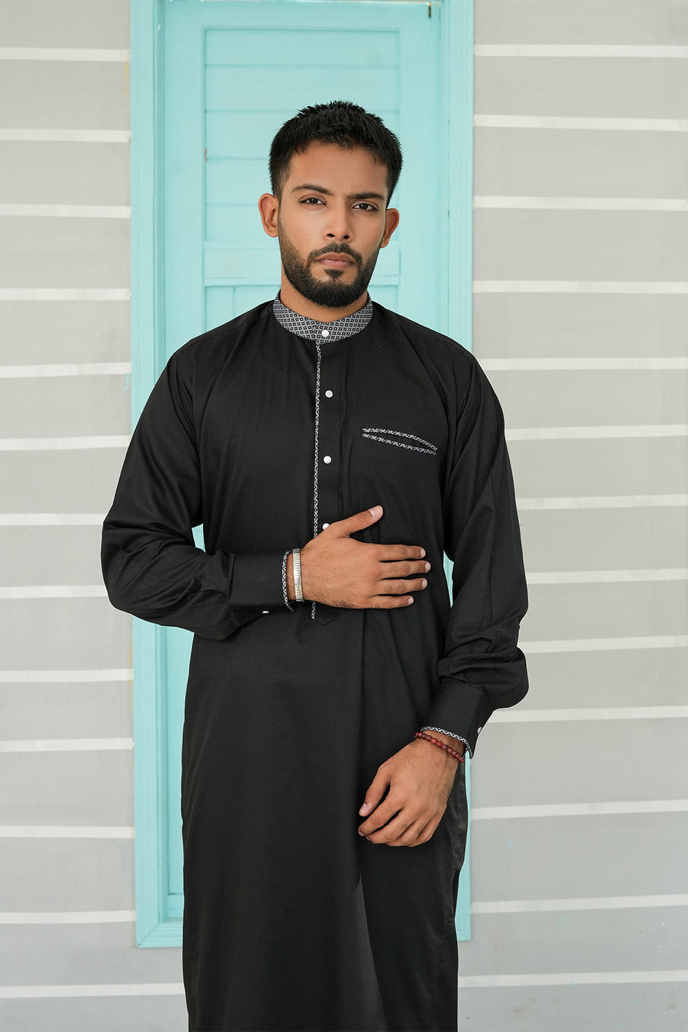 Royal Arabic Jubba by Edge Republic Mens RTW Solids Cotton Viscose 2 Piece Suit JB 014 Festive Collection