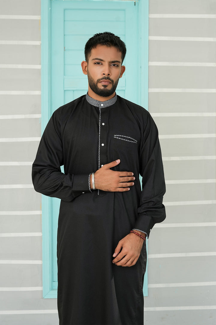 Royal Arabic Jubba by Edge Republic Mens RTW Solids Cotton Viscose 2 Piece Suit JB 014 Festive Collection
