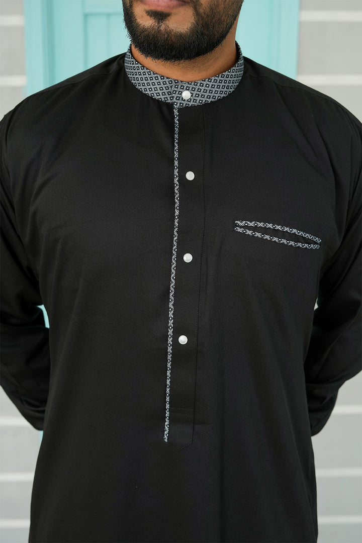 Royal Arabic Jubba by Edge Republic Mens RTW Solids Cotton Viscose 2 Piece Suit JB 014 Festive Collection