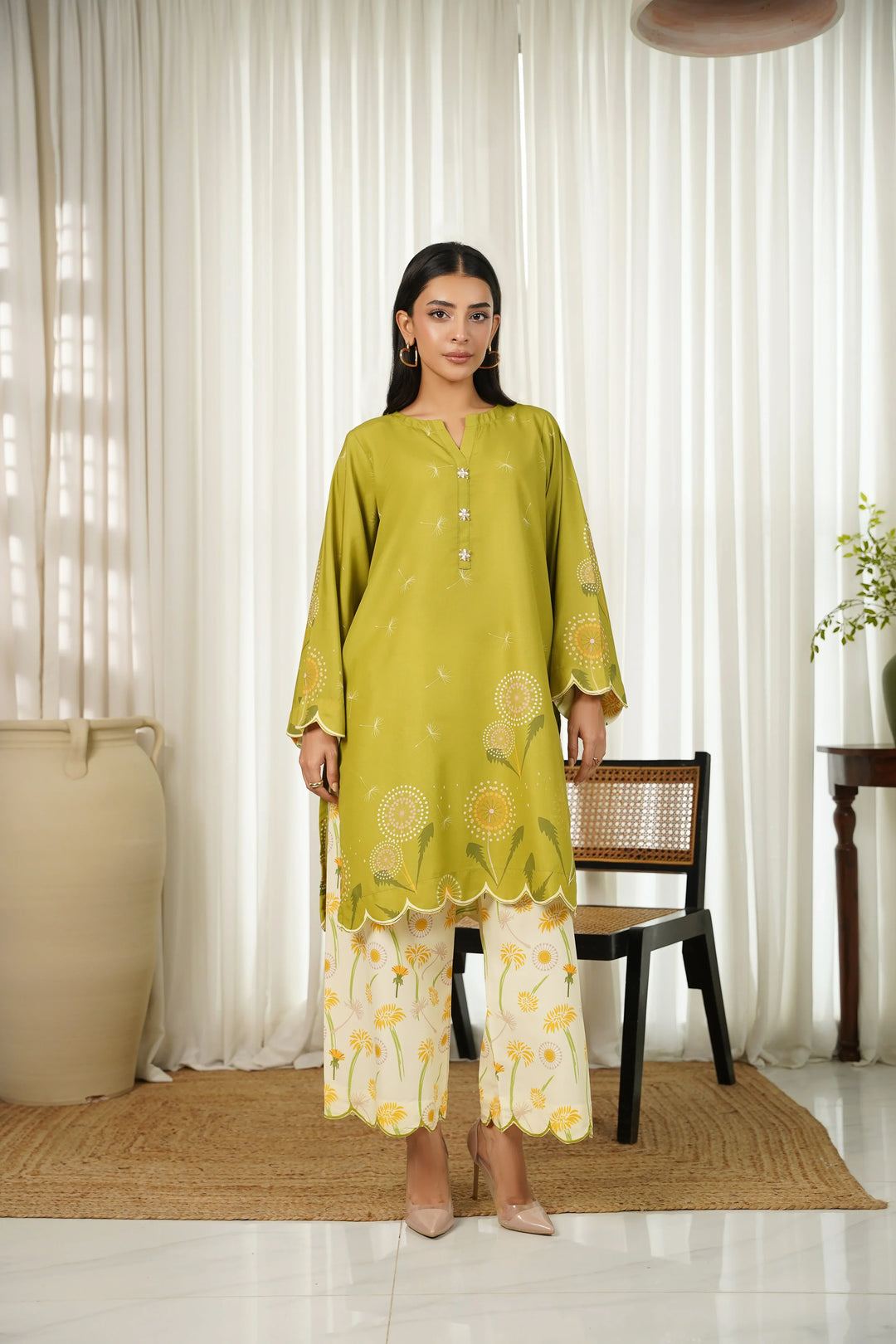 Dhaga Women Pret Printed 2 Piece poly cambric Juniper SS25DSP305 - Summer Collection