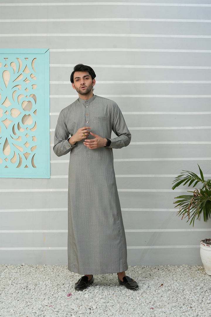 Royal Arabic Jubba by Edge Republic Mens RTW Solids Cotton Viscose 2 Piece Suit JB 012 Festive Collection