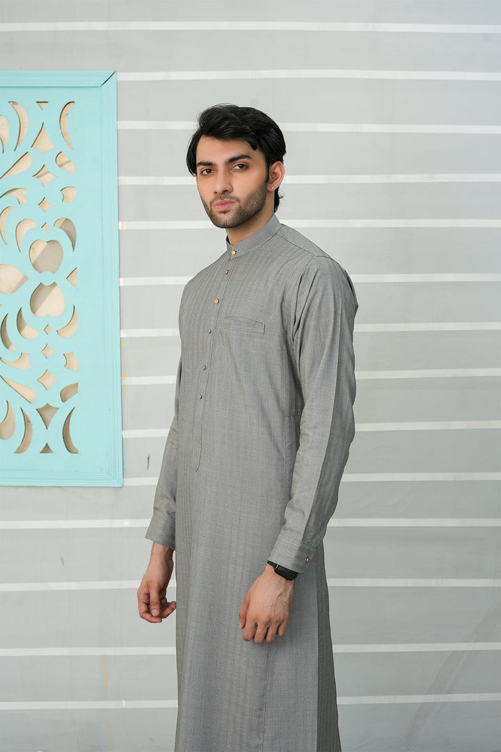 Royal Arabic Jubba by Edge Republic Mens RTW Solids Cotton Viscose 2 Piece Suit JB 012 Festive Collection