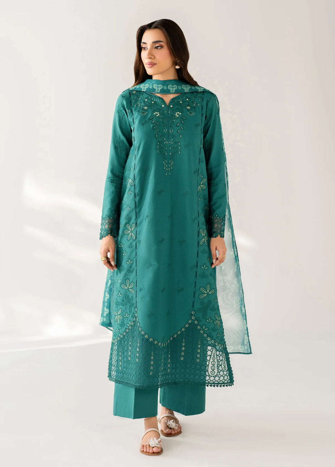 Le'essence by Xenia Formals Unstitched Embroidered Lawn 3 Piece Suit XE26UL D-11 Elvyn - Summer Collection