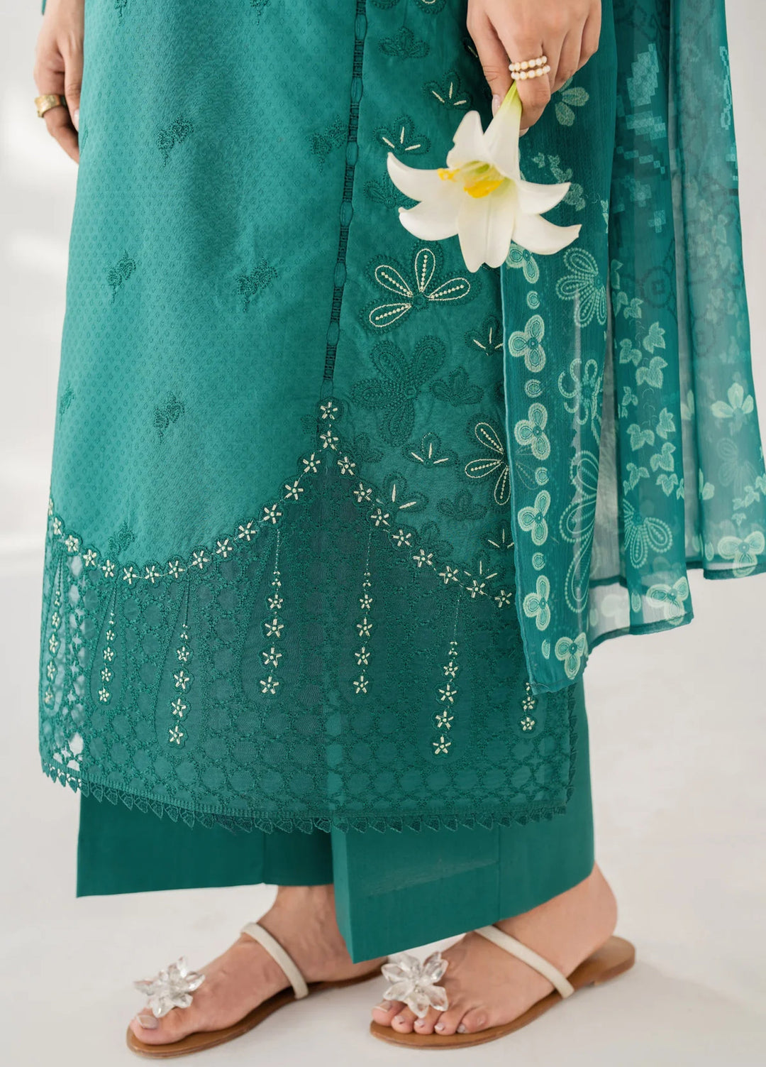 Le'essence by Xenia Formals Unstitched Embroidered Lawn 3 Piece Suit XE26UL D-11 Elvyn - Summer Collection