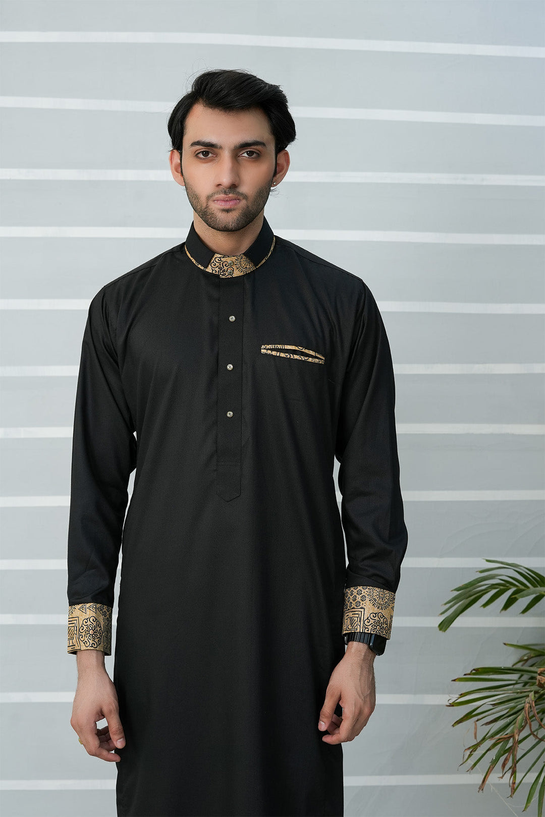 Royal Arabic Jubba by Edge Republic Mens RTW Solids Cotton Viscose 2 Piece Suit JB 009 Festive Collection