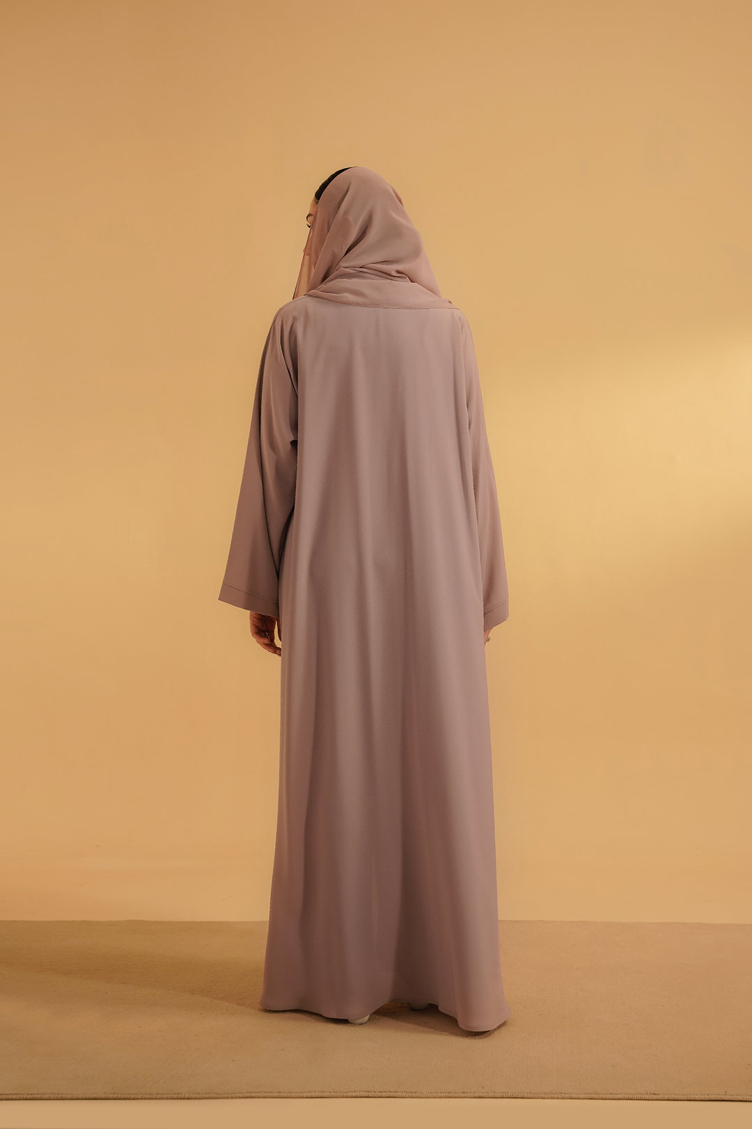 Divinely Crafted Abaya Casual Crepe 1 Piece Embellished Abaya | Lilac