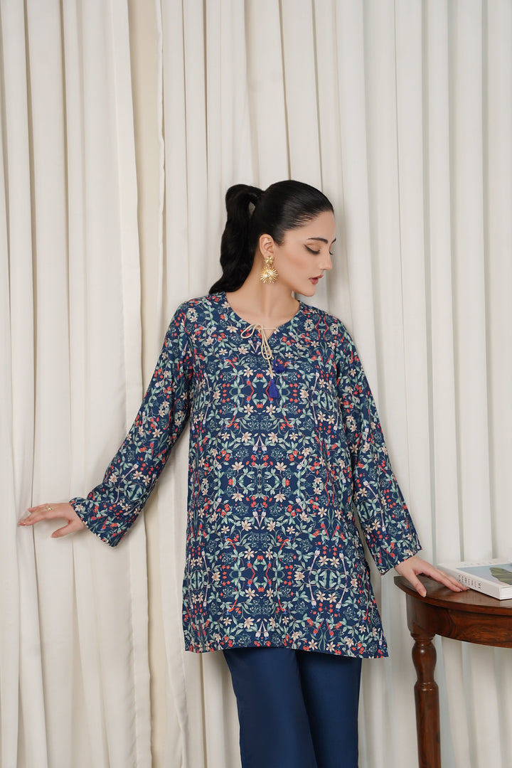 Dhaga Women Pret Printed 2 Piece Soft Crepe Azure SS25DKP104 - Summer Collection