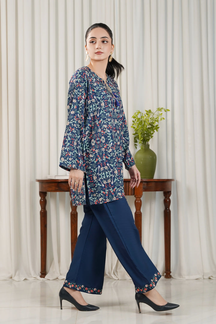 Dhaga Women Pret Printed 2 Piece Soft Crepe Azure SS25DKP104 - Summer Collection