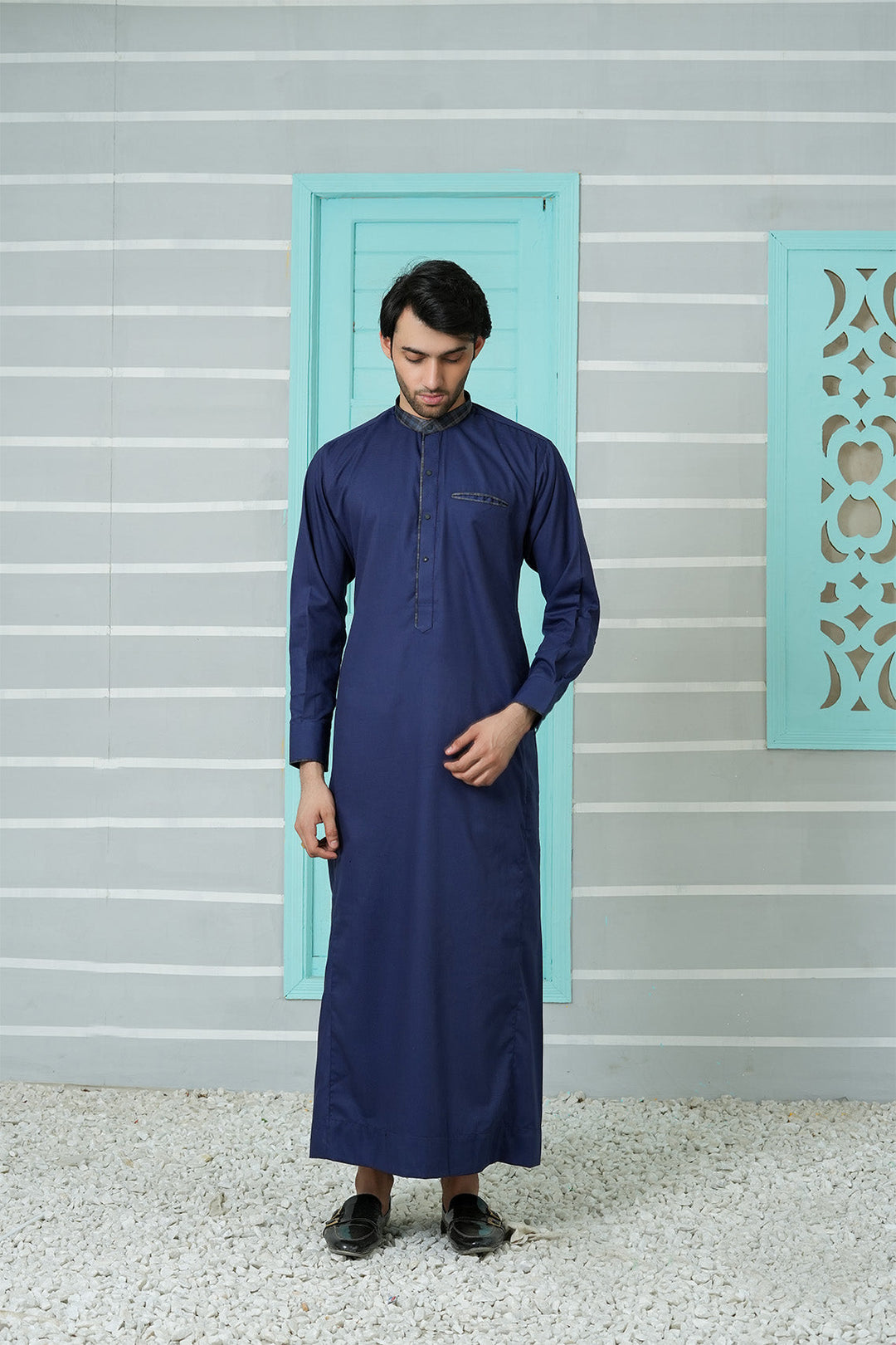 Royal Arabic Jubba by Edge Republic Mens RTW Solids Cotton Viscose 2 Piece Suit JB 006 Festive Collection