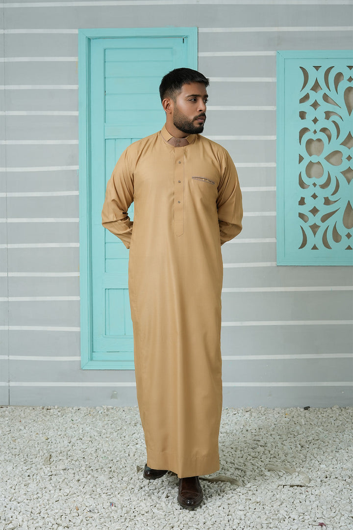 Royal Arabic Jubba by Edge Republic Mens RTW Solids Cotton Viscose 2 Piece Suit JB 005 Festive Collection