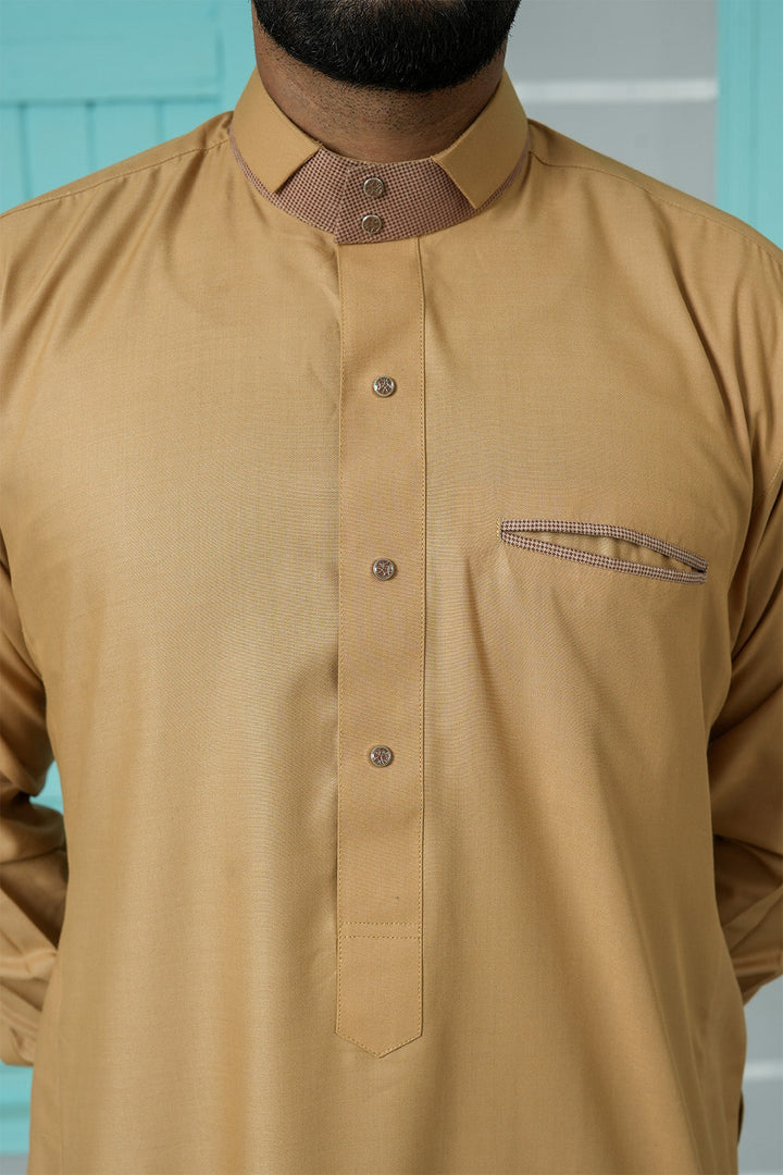 Royal Arabic Jubba by Edge Republic Mens RTW Solids Cotton Viscose 2 Piece Suit JB 005 Festive Collection