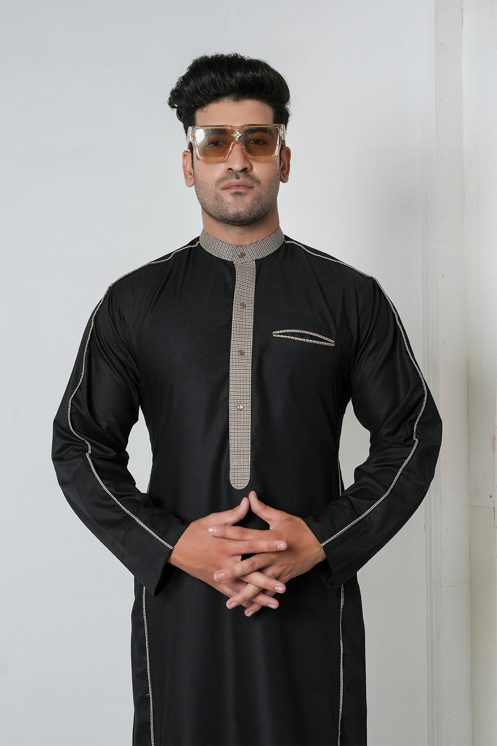 Royal Arabic Jubba by Edge Republic Mens RTW Solids Cotton Viscose 2 Piece Suit JB 004 Festive Collection