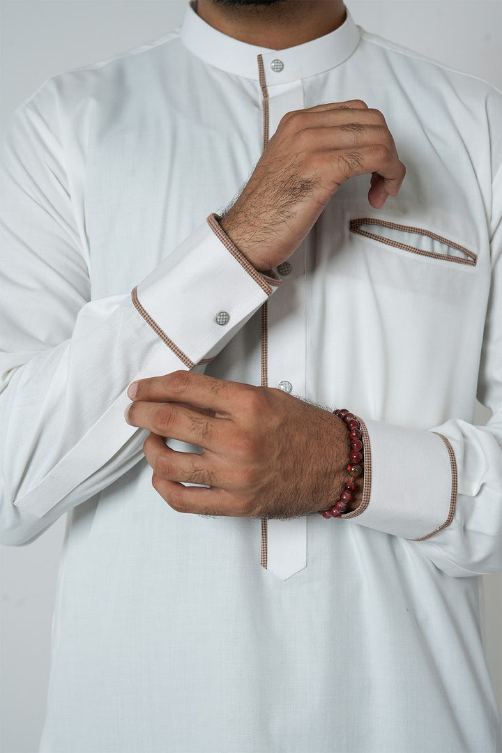 Royal Arabic Jubba by Edge Republic Mens RTW Solids Cotton Viscose 2 Piece Suit JB 003 Festive Collection