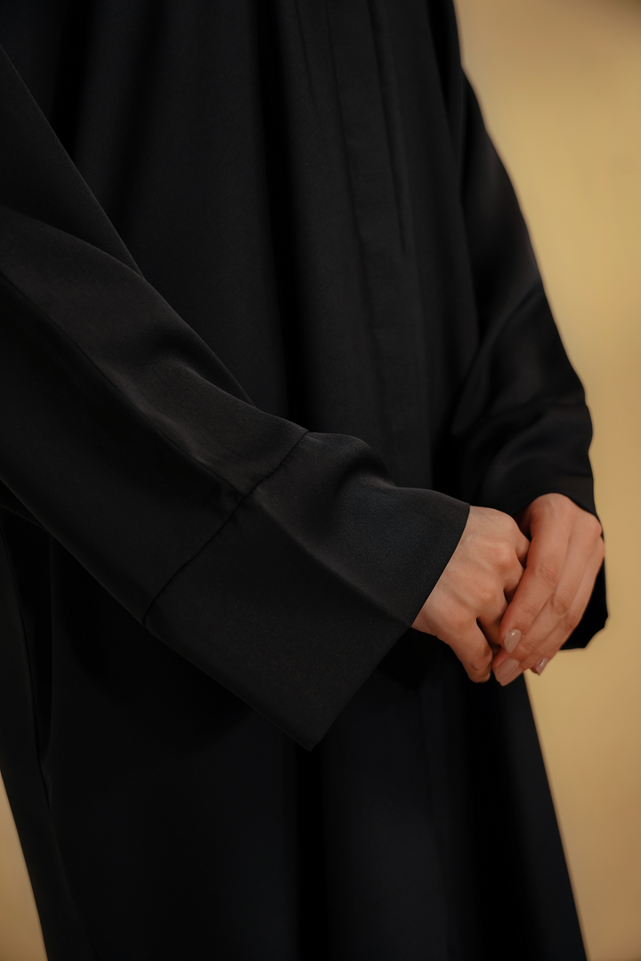 Divinely Crafted Women Pret Solids 1 Piece Georgette Basic Abaya Navy - Summer Collection