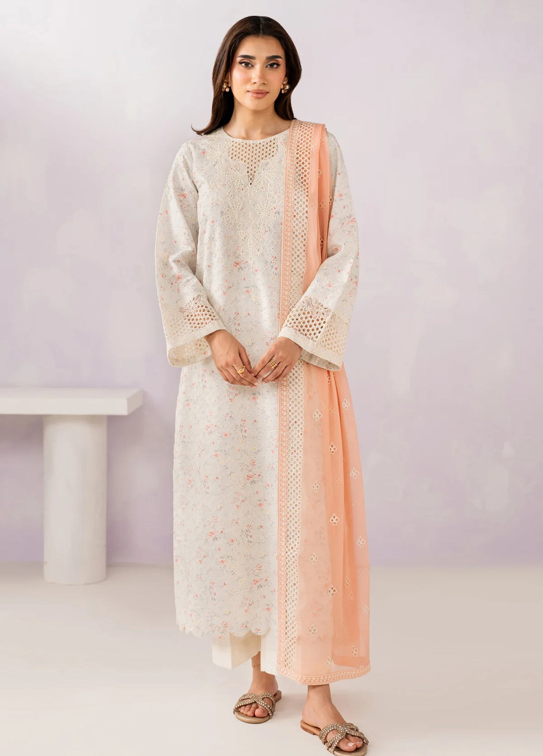 Le'essence by Xenia Formals Unstitched Embroidered Lawn 3 Piece Suit XE26UL D-10 Coraya - Summer Collection
