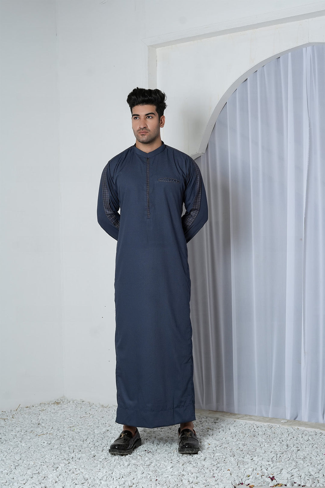 Royal Arabic Jubba by Edge Republic Mens RTW Solids Cotton Viscose 2 Piece Suit JB 001 Festive Collection