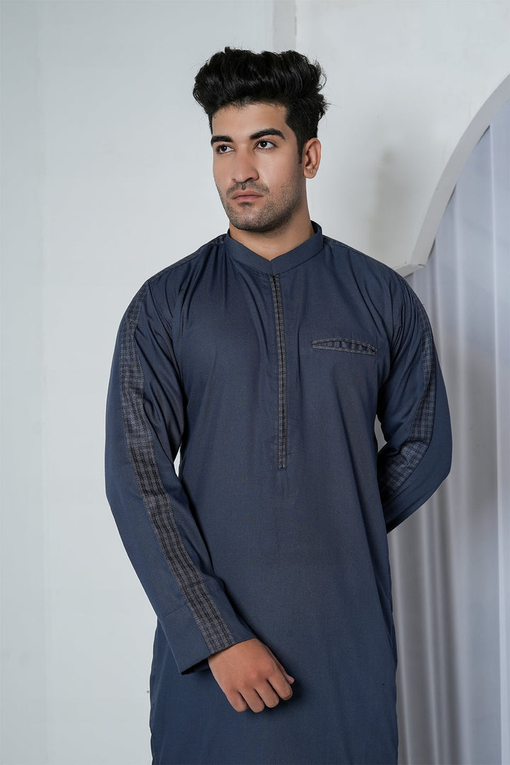 Royal Arabic Jubba by Edge Republic Mens RTW Solids Cotton Viscose 2 Piece Suit JB 001 Festive Collection