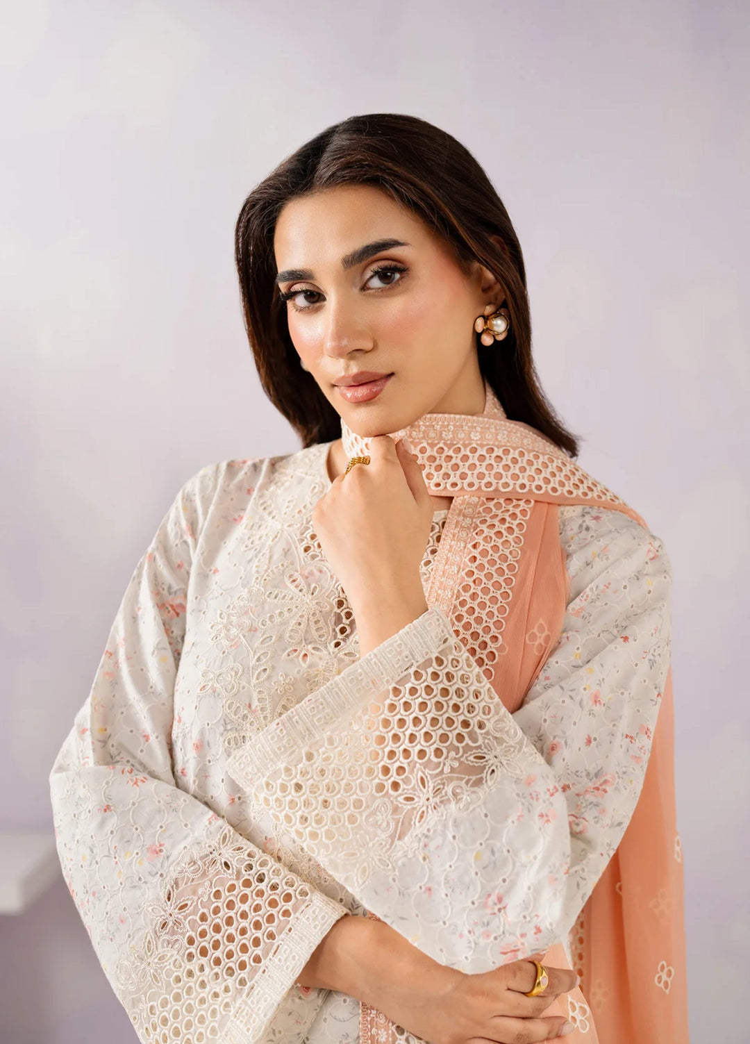 Le'essence by Xenia Formals Unstitched Embroidered Lawn 3 Piece Suit XE26UL D-10 Coraya - Summer Collection