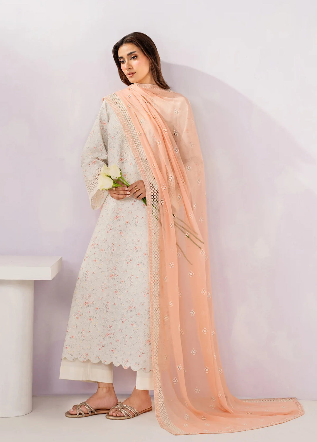 Le'essence by Xenia Formals Unstitched Embroidered Lawn 3 Piece Suit XE26UL D-10 Coraya - Summer Collection