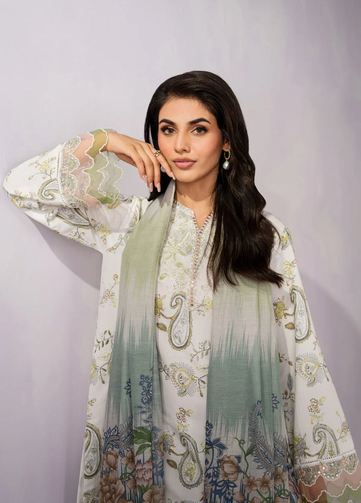 Le'essence by Xenia Formals Unstitched Embroidered Lawn 3 Piece Suit XE26UL D-12 Izzy - Summer Collection