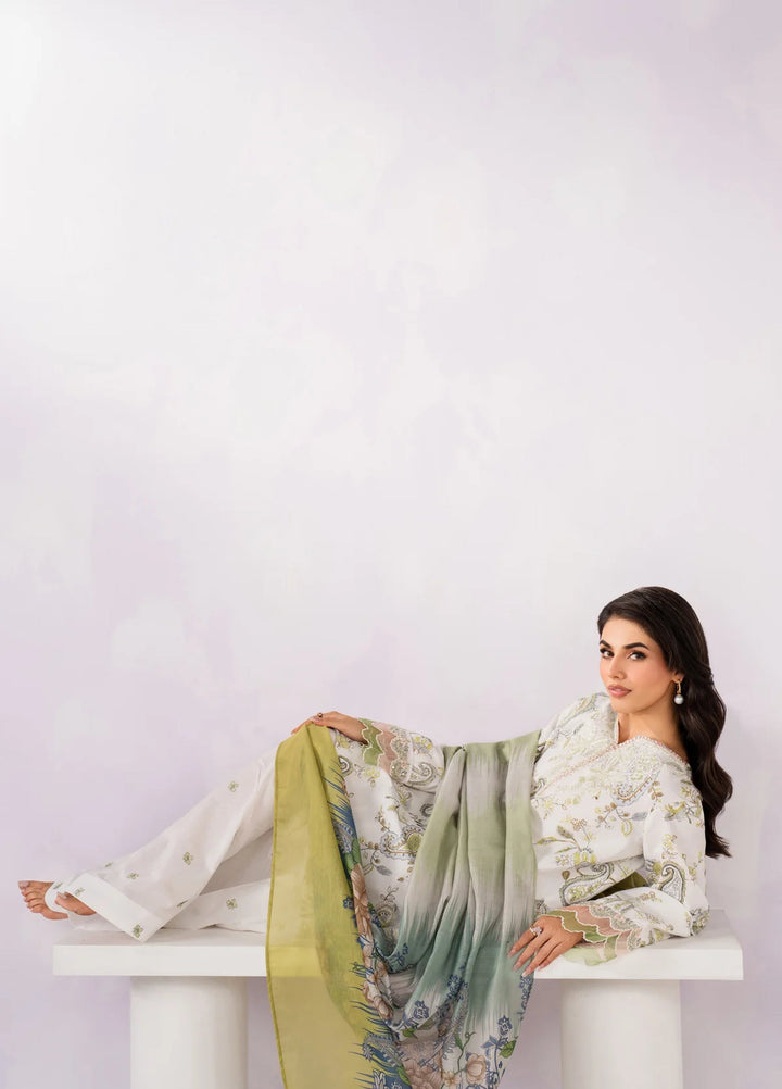 Le'essence by Xenia Formals Unstitched Embroidered Lawn 3 Piece Suit XE26UL D-12 Izzy - Summer Collection