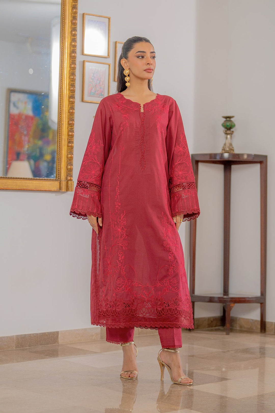 Sahar Women RTW Chikankari Embroidered Lawn 2 Piece Suit Bloom Surge - Festive Collection
