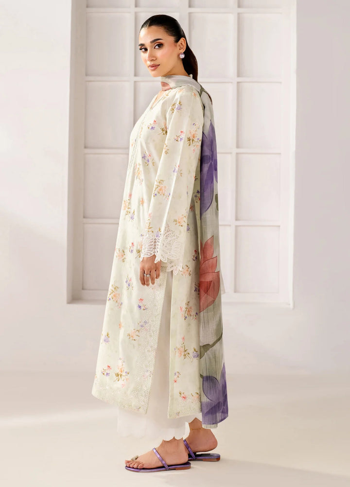 Le'essence by Xenia Formals Unstitched Embroidered Lawn 3 Piece Suit XE26UL D-07 Evra - Summer Collection